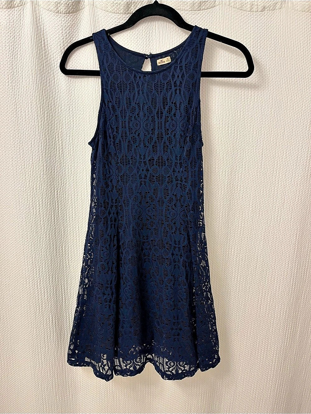 Hollister Lace Mini Dress in Blue Size XS Like New